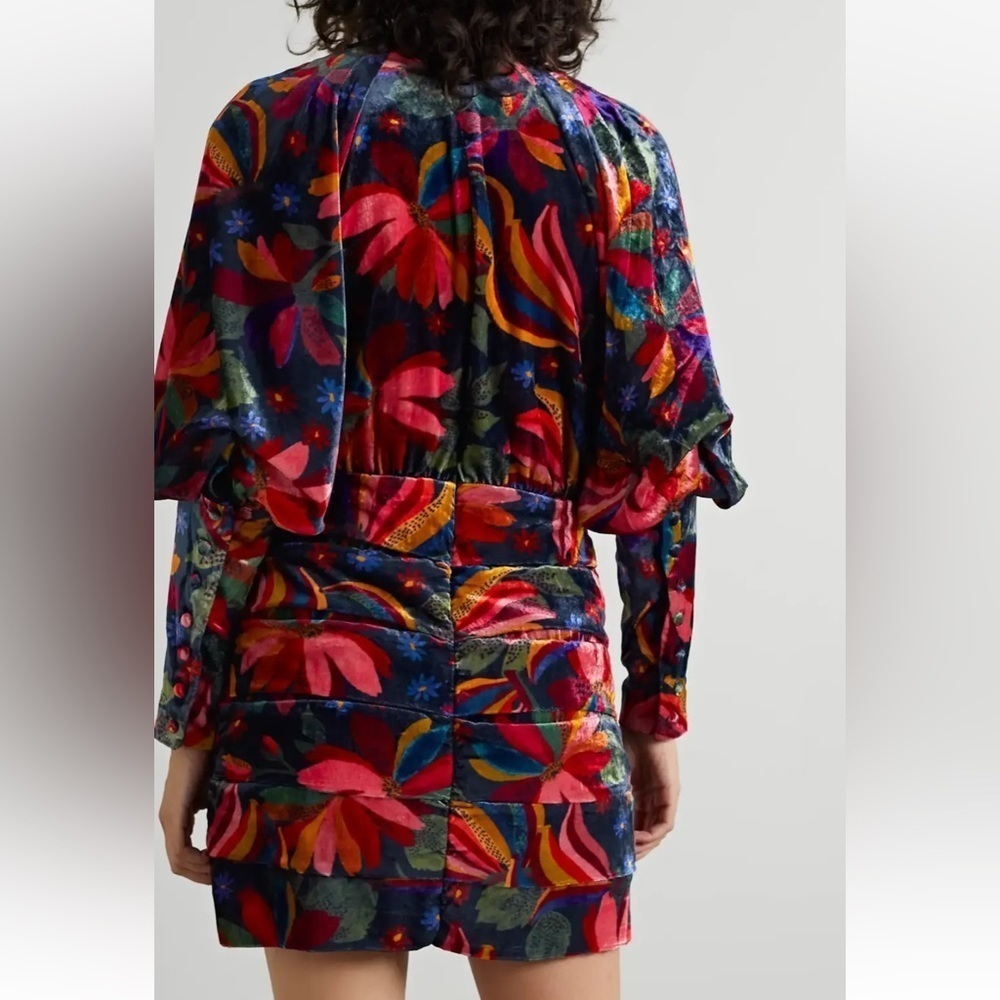NWT Farm Rio Velvet Dress in Black‎ Banana Sky Size Medium - Picture 2 of 12